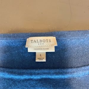 Talbots Blue Cashmere Blend Sweater